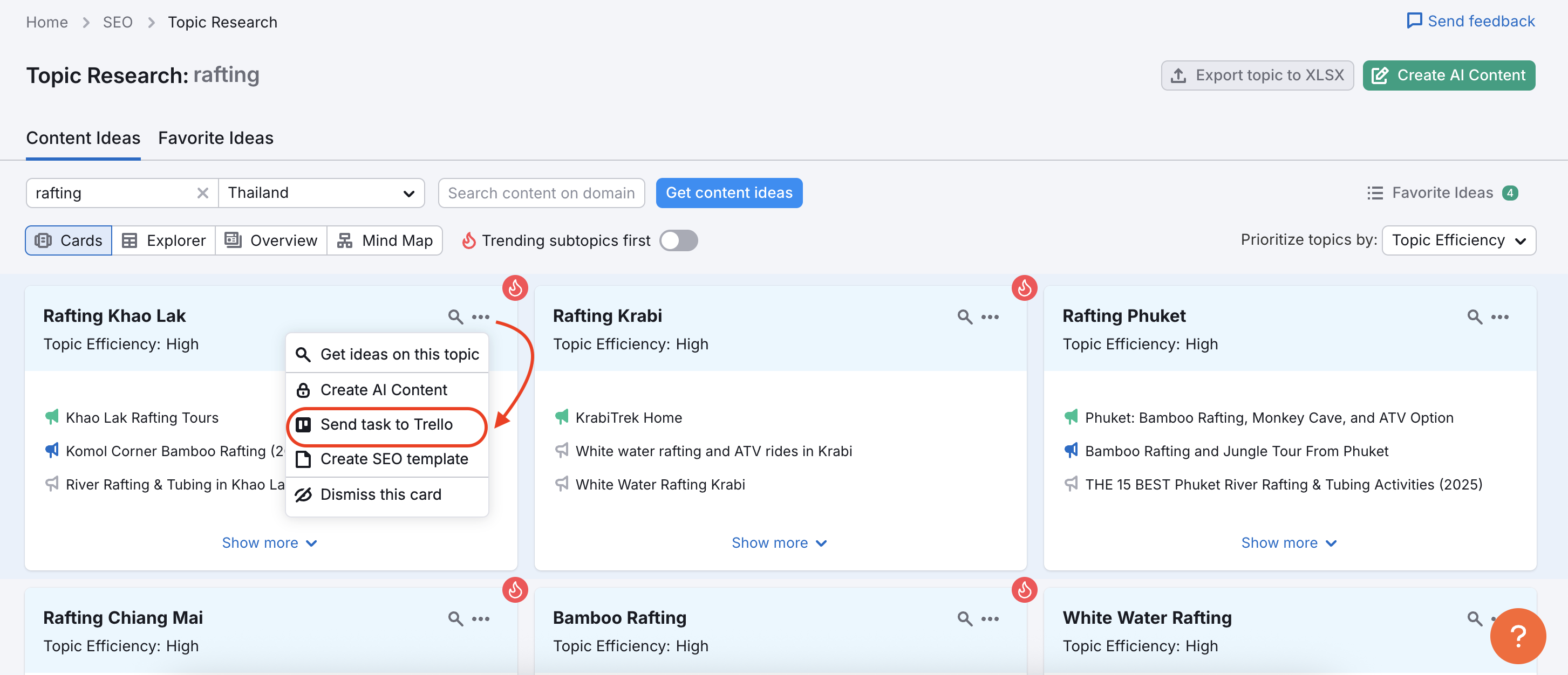 Trello and Semrush Integrations image 4